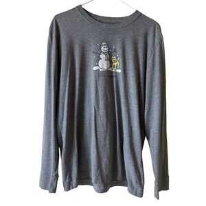 LIFE IS GOOD VINTAGE CRUSHER TEE  SNOWMAN AND ROCKET Dog SZ M